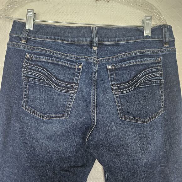 WHBM Size 8 Noir Pedal Pusher Capri Embroidered Bermuda Denim Shorts Classic - Picture 6 of 16